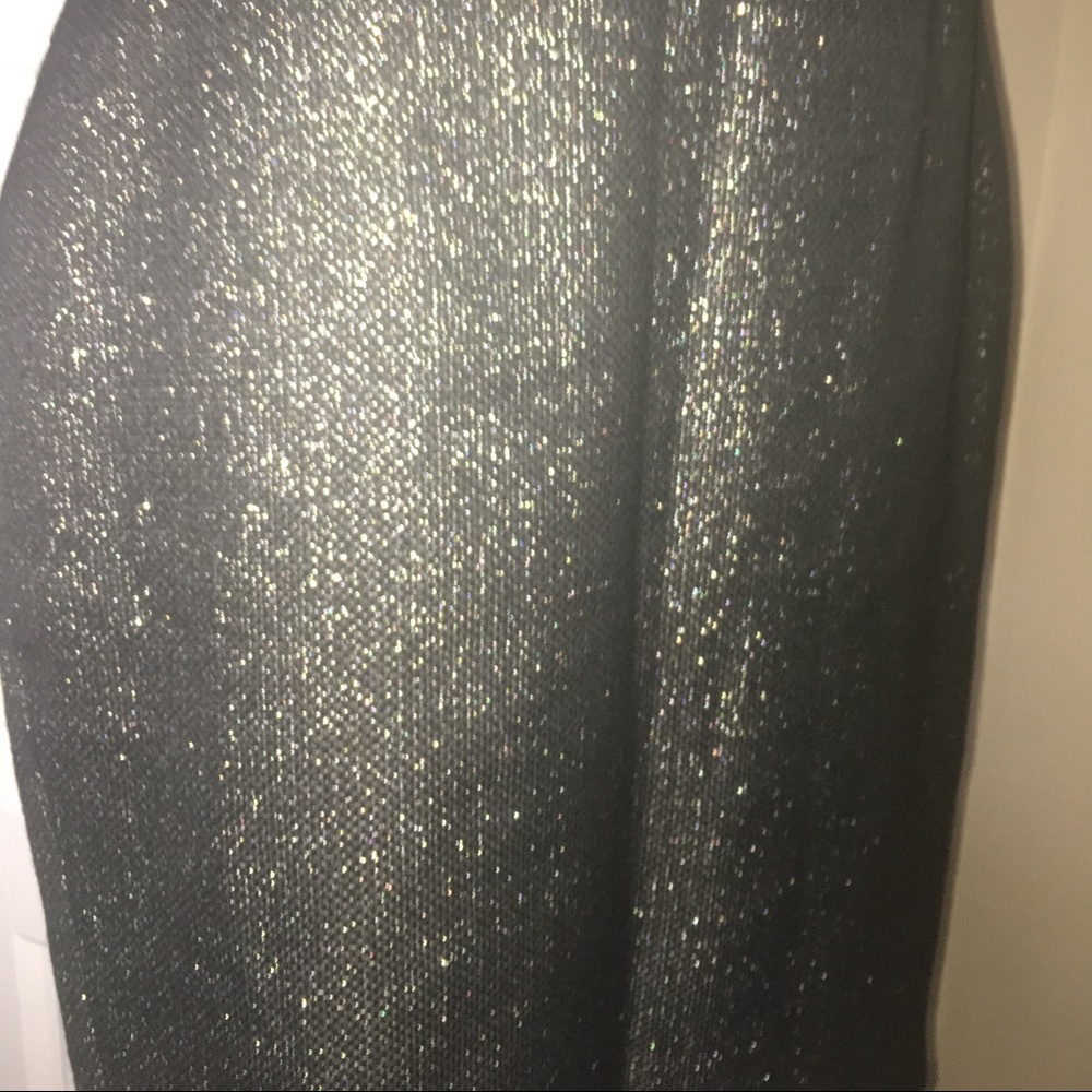 Metallic pencil skirt